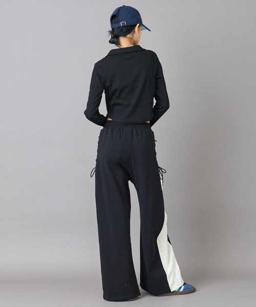 ANAP（アナップ）の「配色 スピンドル 裏毛 スウェット パンツ（スウェットパンツ・レディース・ピンク/グレー/ブラック・F）」の6枚目の写真