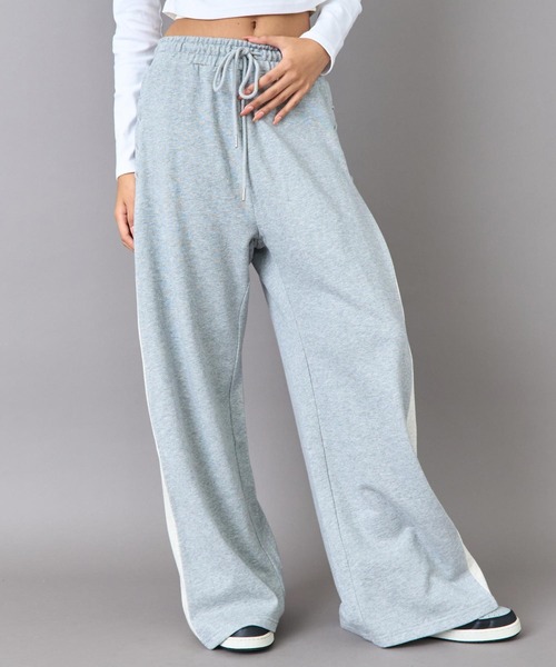 ANAP（アナップ）の「配色 スピンドル 裏毛 スウェット パンツ（スウェットパンツ・レディース・ピンク/グレー/ブラック・F）」の9枚目の写真