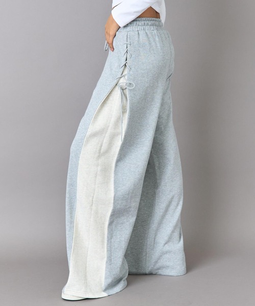 ANAP（アナップ）の「配色 スピンドル 裏毛 スウェット パンツ（スウェットパンツ・レディース・ピンク/グレー/ブラック・F）」の10枚目の写真