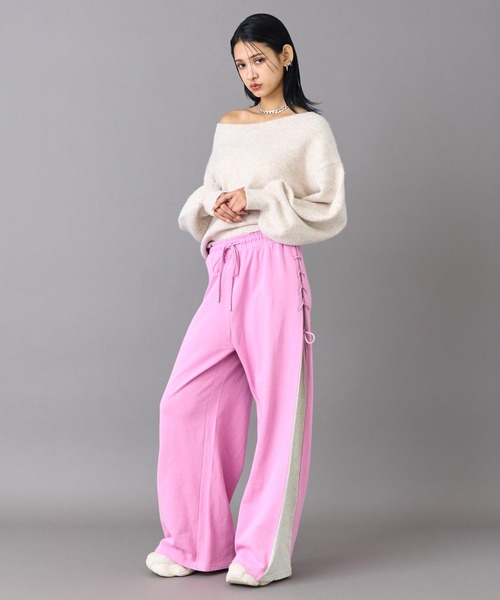 ANAP（アナップ）の「配色 スピンドル 裏毛 スウェット パンツ（スウェットパンツ・レディース・ピンク/グレー/ブラック・F）」の17枚目の写真