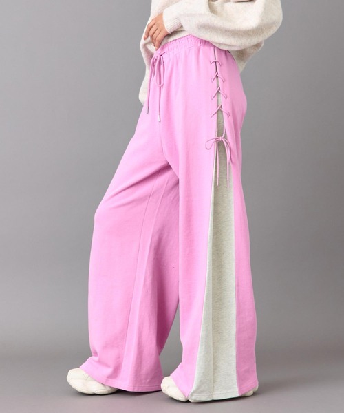 ANAP（アナップ）の「配色 スピンドル 裏毛 スウェット パンツ（スウェットパンツ・レディース・ピンク/グレー/ブラック・F）」の15枚目の写真
