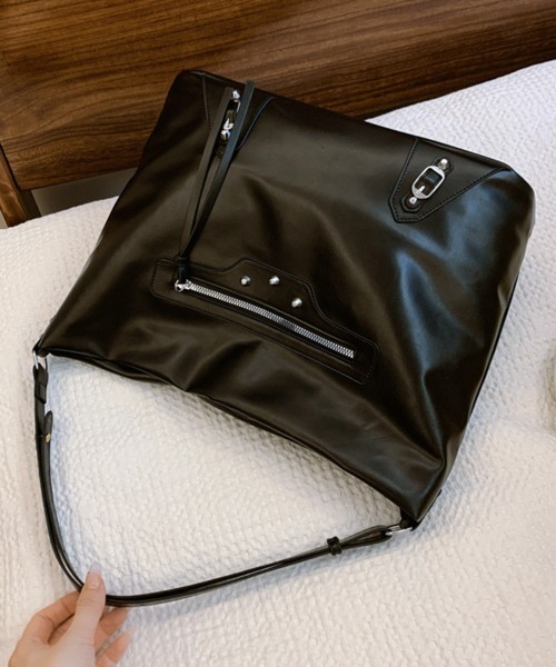 Miniministore（ミニミニストア）の「トートバッグ PUレザー 大容量かばん（トートバッグ・レディース・ブラック/ブラウン/ホワイト・FREE）」の18枚目の写真