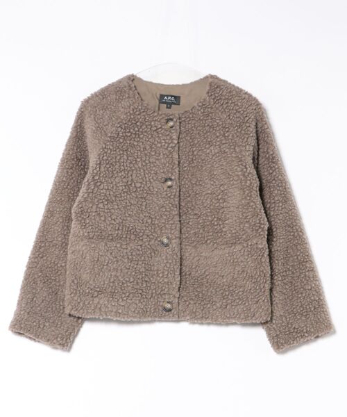 A.P.C.（アーペーセー）の「VESTE BOA（その他アウター・レディース・ダークネイビー/ブラウン系その他・S/M）」の2枚目の写真