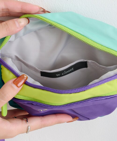 w closet（ダブルクローゼット）の「マルチWAYカラーショルダーBAG（ショルダーバッグ・レディース・パープル/レッド・FREE）」の10枚目の写真