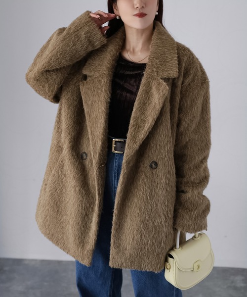 RIVE DROITE シャギーミドルコート RIVE DROITE（リヴドロワ）の