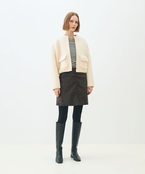 シープニット ジップアップブルゾン（ブルゾン）｜TOMORROWLAND