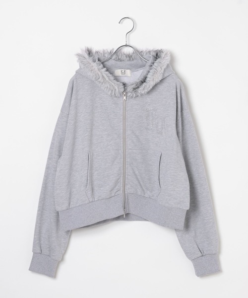 3.3 Field Trip (3.3フィールドトリップ)の「3.3 Field Trip/ファー付きフードジップ(ウラケ)(パーカー・レディース・カーキ/ブラック/グレー・FREE)」の4枚目の写真