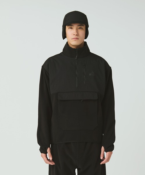 Snow Peak(スノーピーク)の「MofM Fleece Pullover フリース プルオーバー / SnowPeak × mountainofmoods(その他アウター・メンズ・ブラック/グレイッシュベージュ・XL/L/M/S)」の2枚目の写真