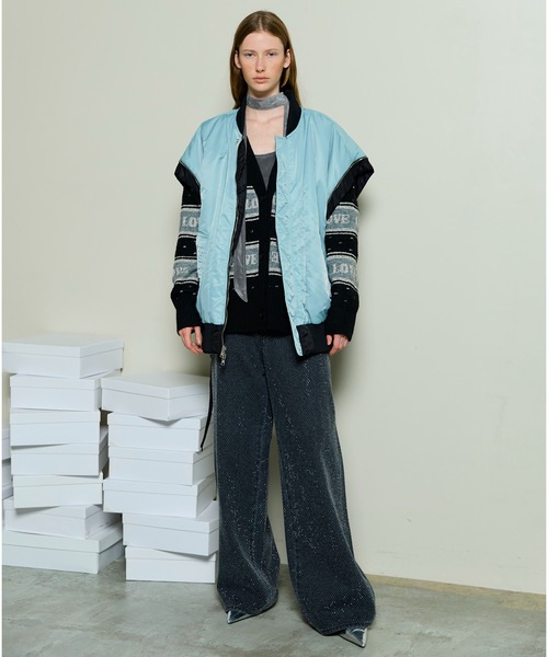 MAISON SPECIAL（メゾンスペシャル）の「Reversible MA-1 / リバーシブルMA-1（MA-1・レディース・ブラック/カーキ・FREE）」の5枚目の写真