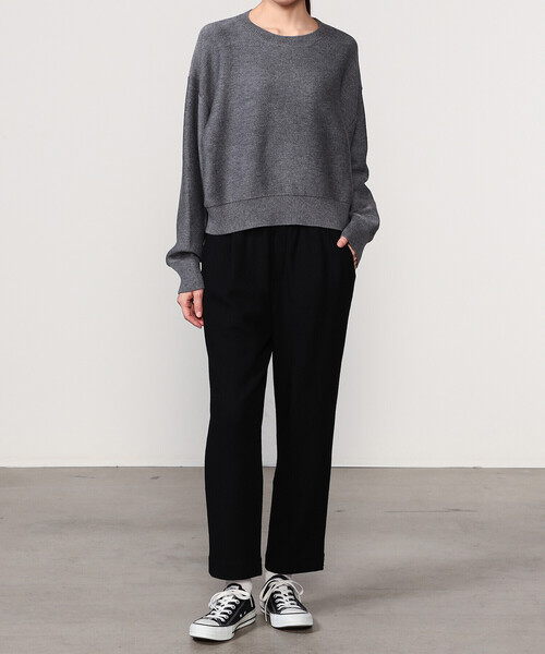Morris & Sons（モリスアンドサンズ）の「MORRIS & SONS | ウールスムース イージーパンツ WOMEN（その他パンツ・レディース・チャコール/ライトグレー/ブラック/グレー・1/0）」の15枚目の写真