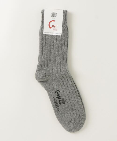 CORGI（コーギ）の「Corgi / コーギー：別注 Midium Geelong Sock：Midium-Geelon-Socks[MUS]（ソックス/靴下・メンズ・ブラック/グレー系その他/レッド系その他/グレー系その他2・10.5）」の2枚目の写真