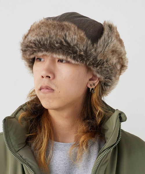 milsa（ミルサ）の「milsa/ミルサ フェイクファー 3WAYフライトキャップ（キャップ・レディース・グレー/ブラック/ブラウン/ベージュ・60cm）」の3枚目の写真