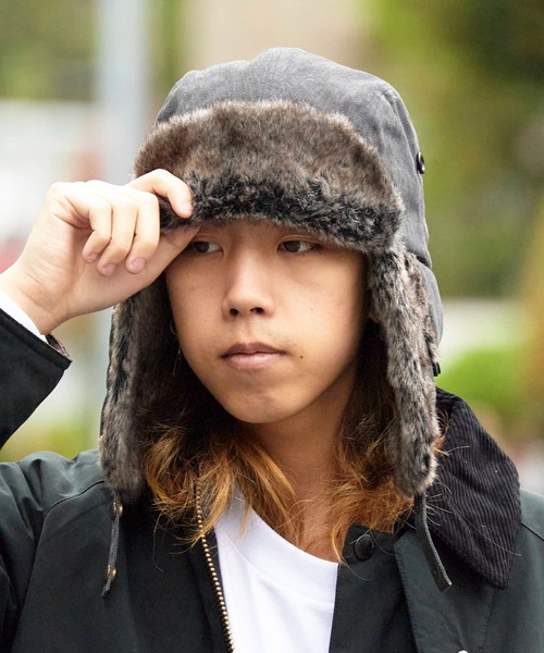 milsa（ミルサ）の「milsa/ミルサ フェイクファー 3WAYフライトキャップ（キャップ・レディース・グレー/ブラック/ブラウン/ベージュ・60cm）」の2枚目の写真