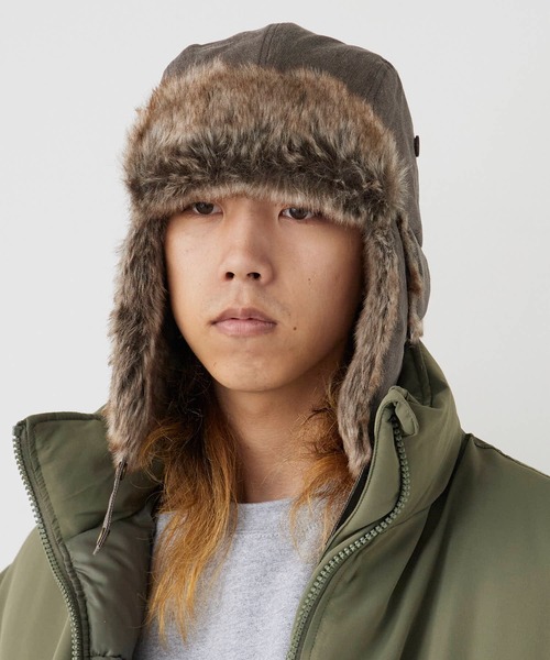 milsa（ミルサ）の「milsa/ミルサ フェイクファー 3WAYフライトキャップ（キャップ・レディース・グレー/ブラック/ブラウン/ベージュ・60cm）」の21枚目の写真