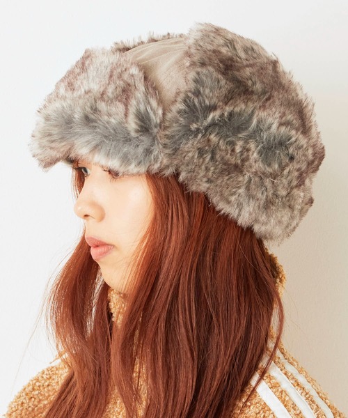 milsa（ミルサ）の「milsa/ミルサ フェイクファー 3WAYフライトキャップ（キャップ・レディース・グレー/ブラック/ブラウン/ベージュ・60cm）」の11枚目の写真