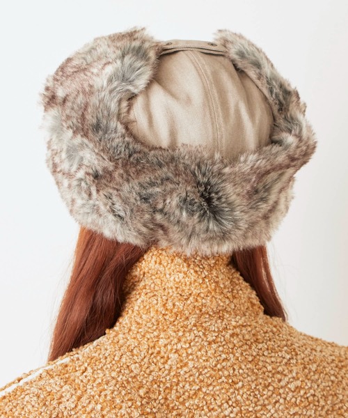 milsa（ミルサ）の「milsa/ミルサ フェイクファー 3WAYフライトキャップ（キャップ・レディース・グレー/ブラック/ブラウン/ベージュ・60cm）」の15枚目の写真