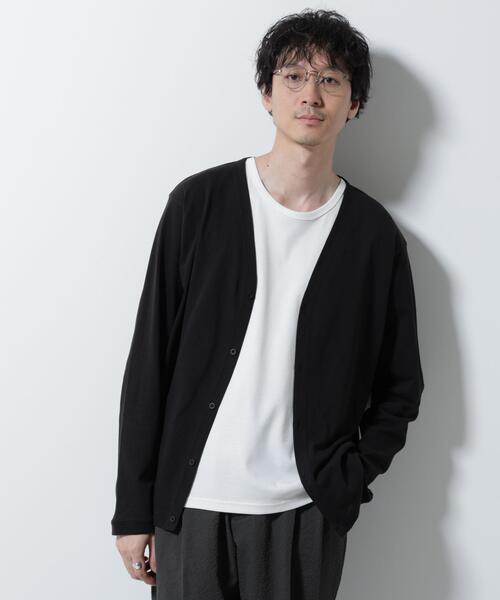 NANO universe(ナノユニバース)の「エアパッセージ ジャージーカーディガン(カーディガン/ボレロ・メンズ・ネイビー/ブラック/ブラウン・M/L)」の1枚目の写真