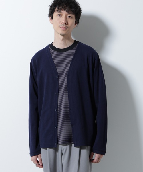 NANO universe（ナノユニバース）の「エアパッセージ ジャージーカーディガン（カーディガン/ボレロ・メンズ・ネイビー・M）」の2枚目の写真