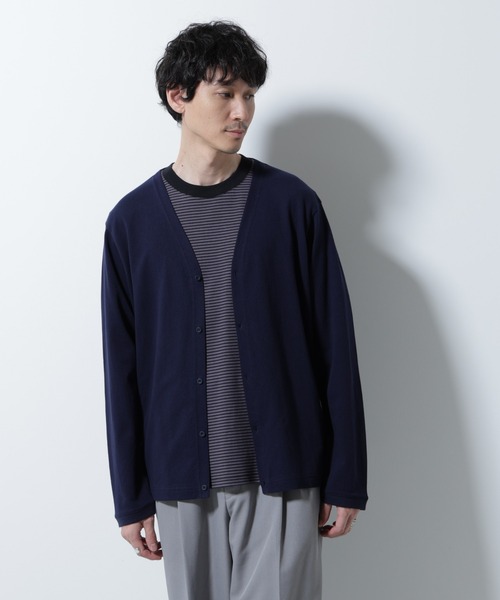 NANO universe（ナノユニバース）の「エアパッセージ ジャージーカーディガン（カーディガン/ボレロ・メンズ・ネイビー・M）」の3枚目の写真