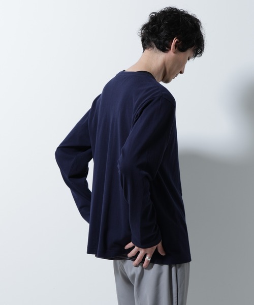 NANO universe（ナノユニバース）の「エアパッセージ ジャージーカーディガン（カーディガン/ボレロ・メンズ・ネイビー・M）」の4枚目の写真
