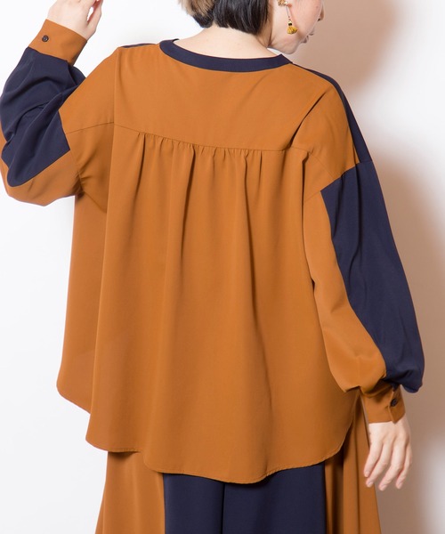 OSMOSIS(オズモーシス)の「バイカラーワンピース(ワンピース・レディース・ネイビー/カーキ/ブラック・ONE SIZE)」の20枚目の写真