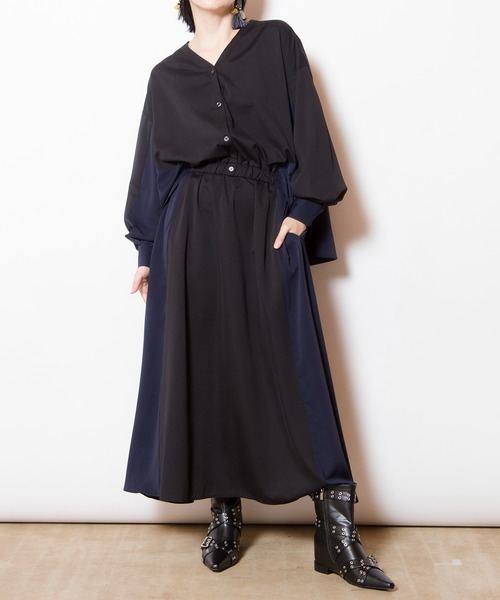 バイカラーワンピース（ワンピース）｜OSMOSIS（オズモーシス）の