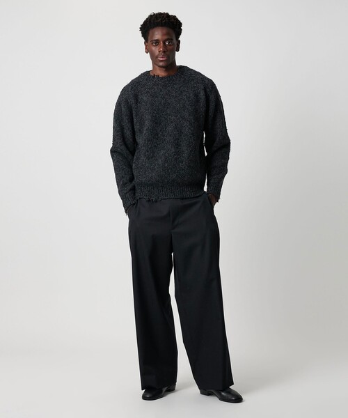 OWNESS＞ネップ クラッシュ クルーネック ニット（ニット/セーター