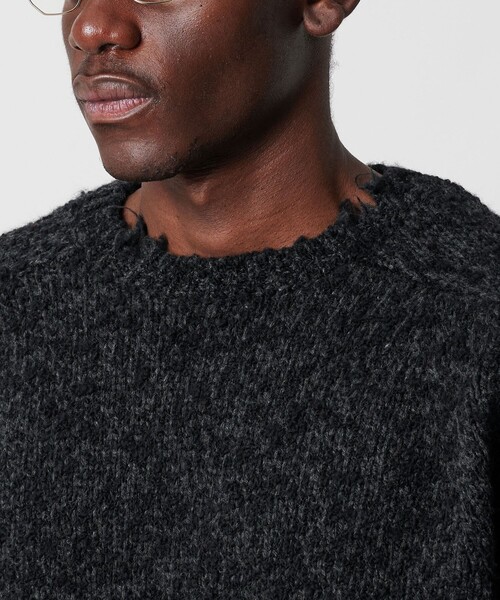 OWNESS＞ネップ クラッシュ クルーネック ニット（ニット/セーター