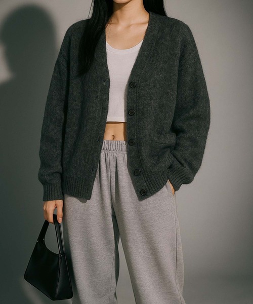 VIBGYOR(ヴィブジョー)の「【Korea Select】 ボカシVネックカーディガン(CN)(カーディガン/ボレロ・メンズ・ブルー/チャコールグレー/レッド系その他・FREE)」の8枚目の写真