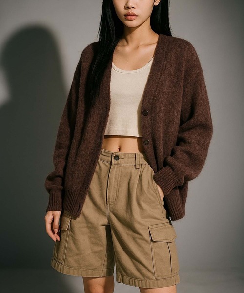 VIBGYOR(ヴィブジョー)の「【Korea Select】 ボカシVネックカーディガン(CN)(カーディガン/ボレロ・メンズ・ブルー/チャコールグレー/レッド系その他・FREE)」の22枚目の写真