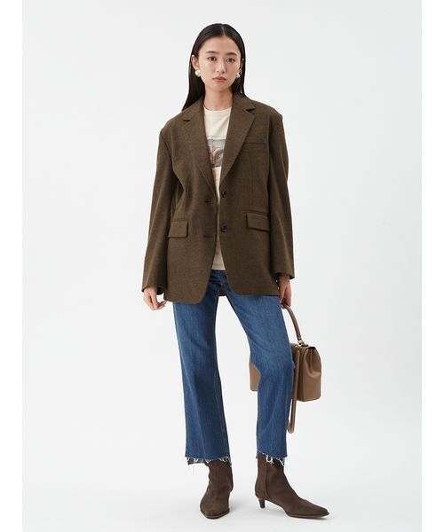 Mila Owen（ミラオーウェン）の「センタープレス裾段差デニムパンツ（デニムパンツ・レディース・ブルー/ライトブルー/ブラック・00/2/1/0）」の11枚目の写真