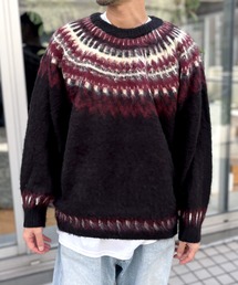 【HOUSTON】ヒューストン UNIVERAD72 MOHAIR TOUCH SWEATER モヘアタッチ起毛セーター
