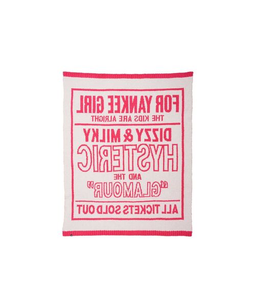 HYSTERIC GLAMOUR（ヒステリックグラマー）の「DIZZY & MILKY ニットブランケット（ブランケット・レディース・ブラック/ピンク・FREE）」の3枚目の写真