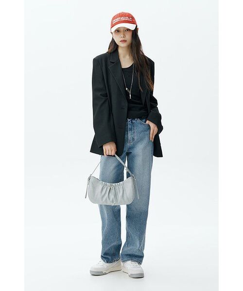 NICK&NICOLE(ニックアンドニコール)の「MINIMAL MIDRISE STRAIGHT DENIM PANTS_BLUE(デニムパンツ・レディース・その他・SMALL/MEDIUM/LARGE)」の8枚目の写真