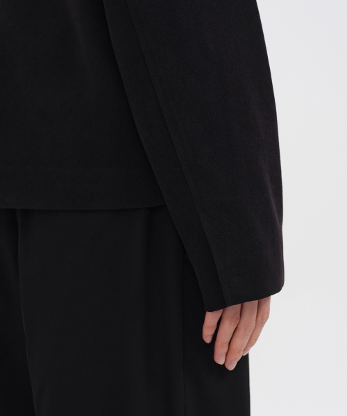 MUSINSA STANDARD（ムシンサスタンダード）の「ブラシドリラックスドミニマルジャケット[ブラック]（ブルゾン・メンズ・その他・MEDIUM/LARGE/X-LARGE/XX-LARGE）」の6枚目の写真