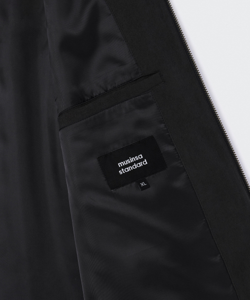MUSINSA STANDARD（ムシンサスタンダード）の「ブラシドリラックスドミニマルジャケット[ブラック]（ブルゾン・メンズ・その他・MEDIUM/LARGE/X-LARGE/XX-LARGE）」の7枚目の写真