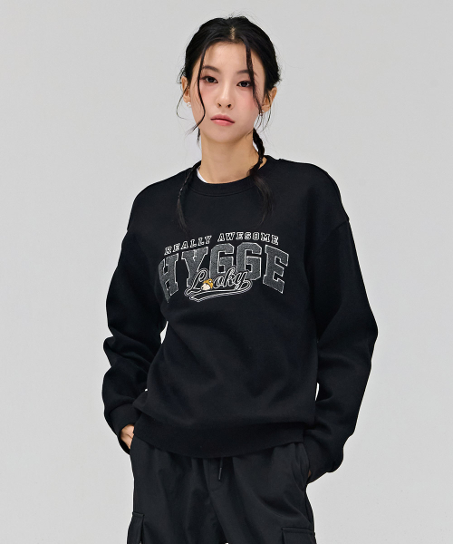 CHASECULT(チェイスカルト)の「共用キャラクター裏起毛刺繍スウェットTシャツ-ブラック(スウェット・メンズ・ブラック・95/105/90/100)」の3枚目の写真