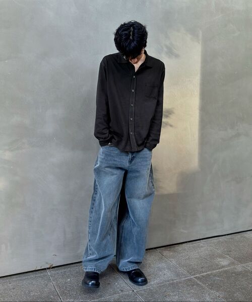 INSILENCE(インサイロンス)の「ボタンダウンジャージシャツ ブラック(シャツ/ブラウス・レディース・その他・MEDIUM/LARGE)」の7枚目の写真