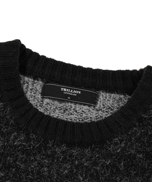 TRILLION(トリリオン)の「ヘアリーグラフィックロゴオーバーサイズジャカードニット(ブラック)(ニット/セーター・レディース・その他・MEDIUM/LARGE/X-LARGE)」の6枚目の写真