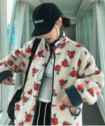 ViViDAY | バラ柄もこもこボアブルゾン(ブルゾン)