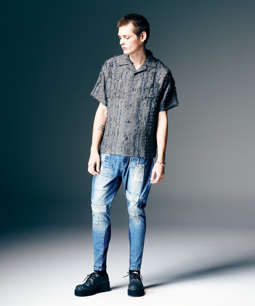 glamb(グラム)の「Fuzzy Check Shirt / ファジーチェックシャツ(シャツ/ブラウス・メンズ・カーキ/グレー・S/M/L)」の9枚目の写真