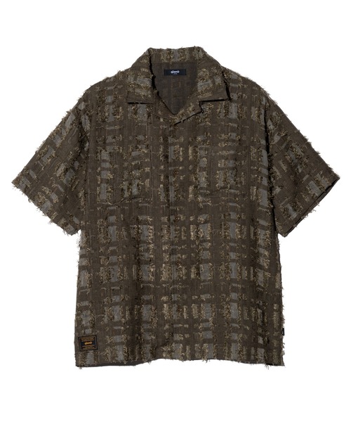 glamb(グラム)の「Fuzzy Check Shirt / ファジーチェックシャツ(シャツ/ブラウス・メンズ・カーキ/グレー・S/M/L)」の4枚目の写真