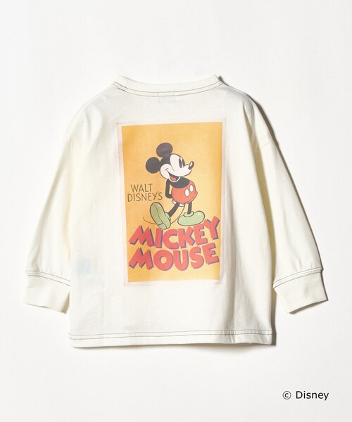 green label relaxing（グリーンレーベルリラクシング）の「【別注】＜Disney＞キャラクター ロングスリーブTシャツ / キッズ 100cm―130cm（Tシャツ/カットソー・キッズ・ダークグレー/ホワイト/オリーブ・120cm/100cm/130cm/110cm）」の2枚目の写真