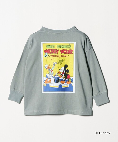 green label relaxing（グリーンレーベルリラクシング）の「【別注】＜Disney＞キャラクター ロングスリーブTシャツ / キッズ 100cm―130cm（Tシャツ/カットソー・キッズ・ダークグレー/ホワイト/オリーブ・120cm/100cm/130cm/110cm）」の3枚目の写真