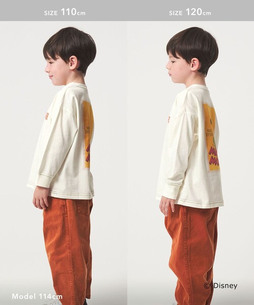 green label relaxing（グリーンレーベルリラクシング）の「【別注】＜Disney＞キャラクター ロングスリーブTシャツ / キッズ 100cm―130cm（Tシャツ/カットソー・キッズ・ダークグレー/ホワイト/オリーブ・120cm/100cm/130cm/110cm）」の7枚目の写真