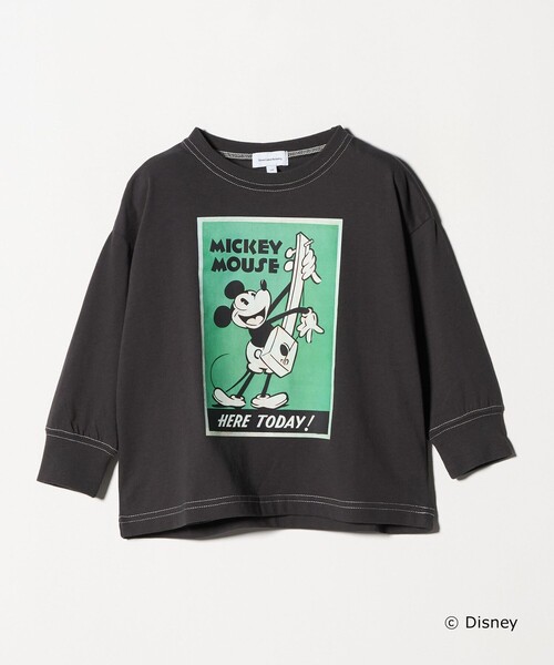 green label relaxing（グリーンレーベルリラクシング）の「【別注】＜Disney＞キャラクター ロングスリーブTシャツ / キッズ 100cm―130cm（Tシャツ/カットソー・キッズ・ダークグレー/ホワイト/オリーブ・120cm/100cm/130cm/110cm）」の8枚目の写真