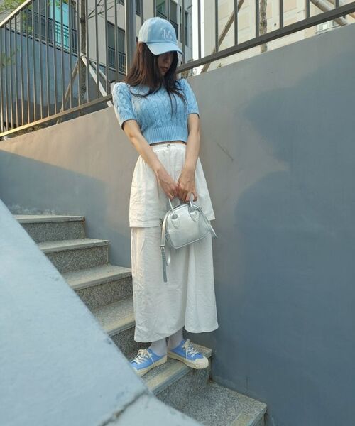 MUCENT（ムセント）の「シグネチャーボールキャップ（ライトデニム）（キャップ・レディース・ライトインディゴブルー・FREE）」の7枚目の写真