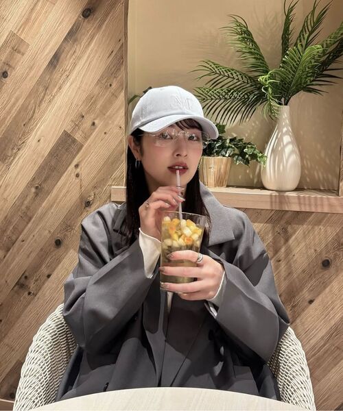 MUCENT（ムセント）の「シグネチャーボールキャップ（ライトデニム）（キャップ・レディース・ライトインディゴブルー・FREE）」の6枚目の写真