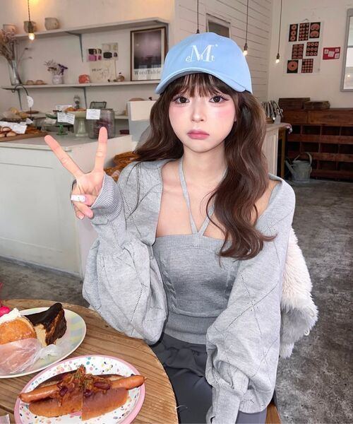 MUCENT（ムセント）の「シグネチャーボールキャップ（ライトデニム）（キャップ・レディース・ライトインディゴブルー・FREE）」の5枚目の写真