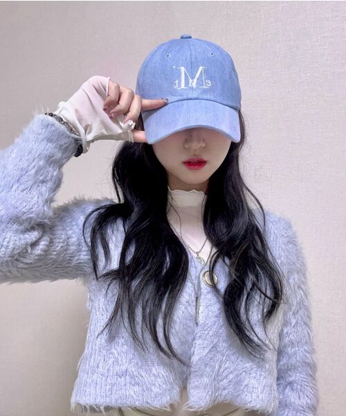 MUCENT（ムセント）の「シグネチャーボールキャップ（ライトデニム）（キャップ・レディース・ライトインディゴブルー・FREE）」の4枚目の写真